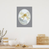 Witte Magnolia Poster (Keuken)