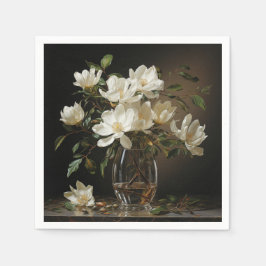 witte magnolia servet