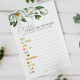 Witte Magnolia Vrijgezellenfeest spel Emoji Pictio