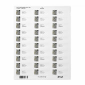 Witte Magnolia Wedding Retour Adreslabels Etiket (Full Sheet)