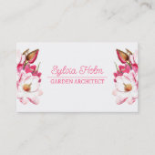 Witte Magnolias Botanische Persoonlijk Visitekaartje (Voorkant)