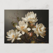 Witte magnolibloemen briefkaart (Voorkant)