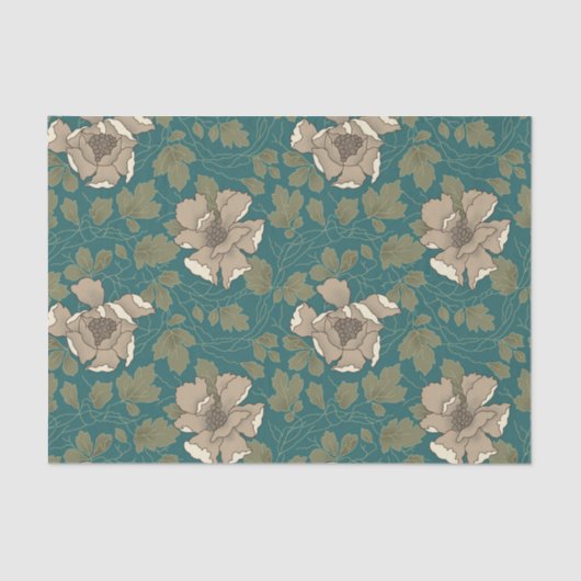 Witte magnoliekpapieren tissuepapier (Voorkant)