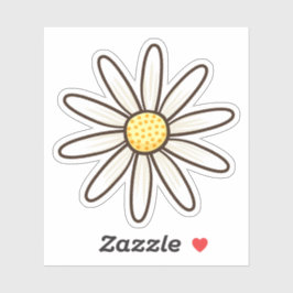 Witte maisbloem sticker