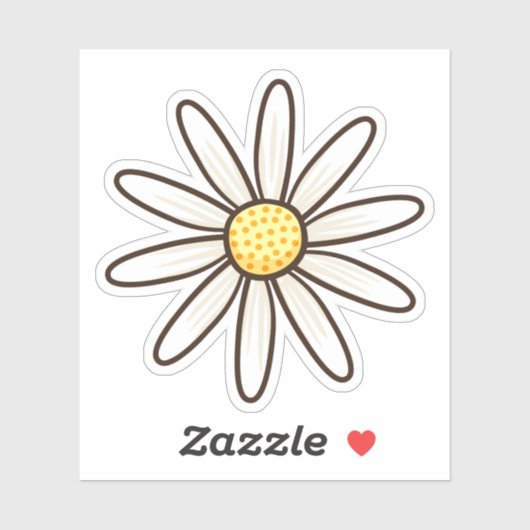 Witte maisbloem sticker (Vel)