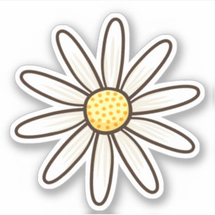 Witte maisbloem sticker