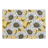 Witte maissoorten, wilde bloemen op geel kussensloop (Achterkant-Rechts)