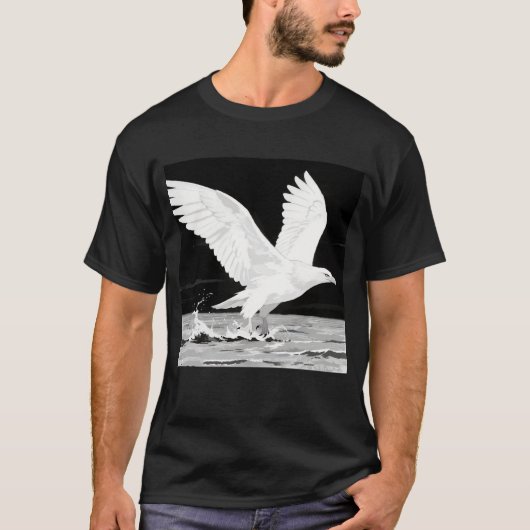 Witte Majesteit: Adelaar boven water T-shirt (Voorkant)