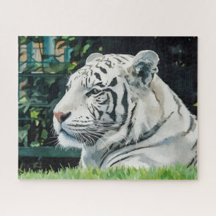 Witte Majesteit - Resting Tiger Wildlife Legpuzzel
