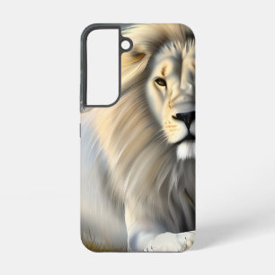 Witte Majestueuze Ethische Witte Leeuw Samsung Galaxy Hoesje