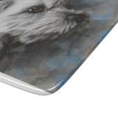 Witte Maltees/Shih Tzu fluffy dog Snijplank (Hoek)