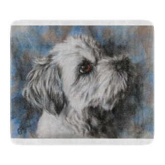 Witte Maltees/Shih Tzu fluffy dog Snijplank
