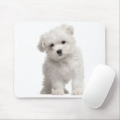 Witte Malteese Muismat van Puppy Dog (Met muis)