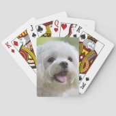 Witte Maltese hond Pokerkaarten (Achterkant)