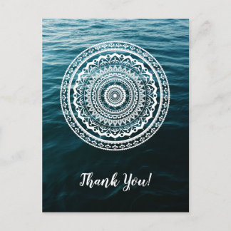 Witte Mandala Laat de zee je vrij maken Briefkaart