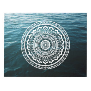 Witte Mandala Laat de zee je vrij maken Notitieblok