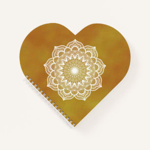 Witte Mandala op Gouden Achtergrond Notitieboek