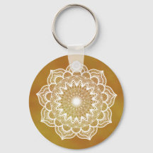 Witte Mandala op Gouden Achtergrond