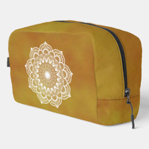 Witte Mandala op Gouden Achtergrond Toilettasje
