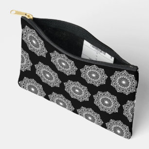 Witte Mandala op Zwarte Achtergrond Etui