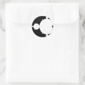 Witte Mandelbrot Ronde Sticker (Tas)