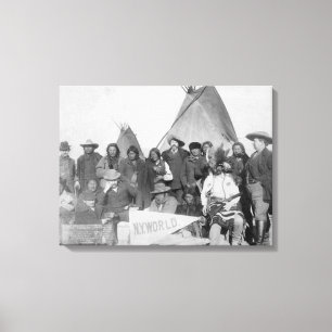 Witte Mannen (inclusief Buffalo Bill) en Lakota Canvas Afdruk