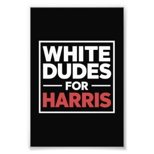 Witte Mannen Voor Kamala-Harris Voor President 202 Foto Afdruk