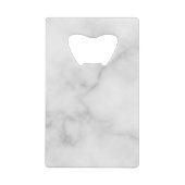 Witte Marble Modern Script Persoonlijke naam Kredietkaart Flessenopener (Achterkant)