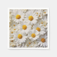 Witte margrieten over noodlijdend papier