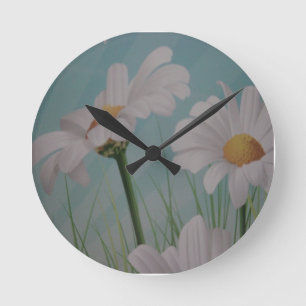 WITTE MARGRIETEN RONDE KLOK