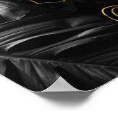 Witte marmer - Abstracte zwartwitkleuren Poster (Hoek)