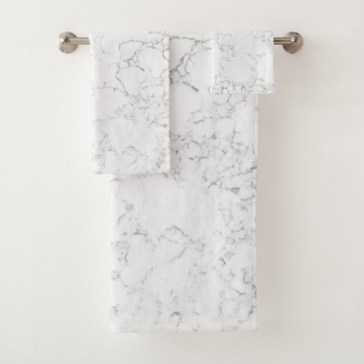 Witte marmer bad handdoek (Insitu)