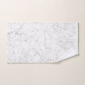 Witte marmer bad handdoek (Handdoek)