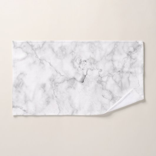 Witte marmer bad handdoek (Handdoek)