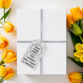 Witte marmer cadeaulabel