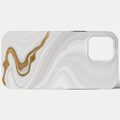Witte marmer Case-Mate iPhone case (Achterkant (horizontaal))