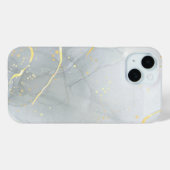 Witte marmer chique glitters Case-Mate iPhone case (Achterkant (horizontaal))