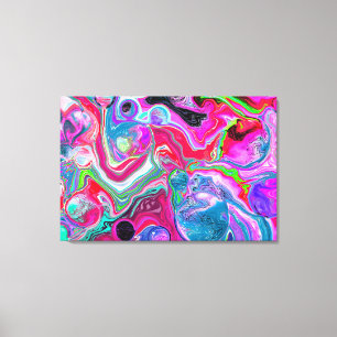 Witte marmer Colorful Marble Art Canvas Afdruk