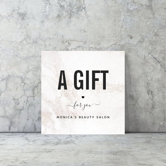 Witte marmer Elegant Modern Beauty Salon Voeg Logo