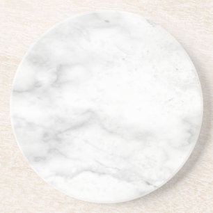 Witte marmer Elegant Sjabloon Ronde zandsteen Onderzetter