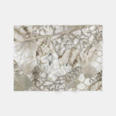 Witte marmer- en parellebstructuur fleece deken (Voorkant (Horizontaal))