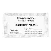 Witte marmer etiket (Voorkant)