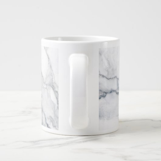 Witte marmer extra grote beker (Achterkant)