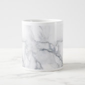 Witte marmer extra grote beker (Voorkant)