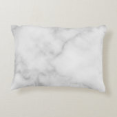 Witte Marmer Gepersonaliseerd Manuscript Monogram  Accent Kussen (Achterkant)