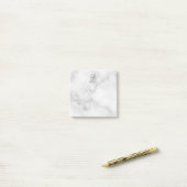 Witte Marmer Gepersonaliseerd Manuscript Monogram Post-it® Notes (Op bureau)