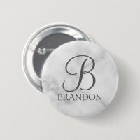 Witte Marmer Gepersonaliseerd Manuscript Monogram