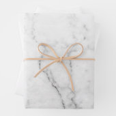 Witte marmer Gift Wrap Sheets Inpakpapier Vel (In situ)