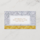 Witte marmer Gold Leaf maakt artiest Visitekaartje (Achterkant)
