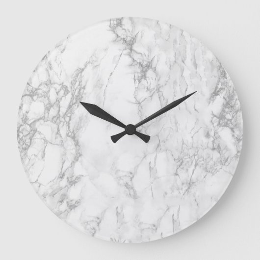 Witte marmer grote wandkast klok (Voorkant)